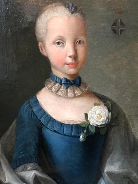 Charmant portrait d’une jeune femme du XVIII ème siècle 