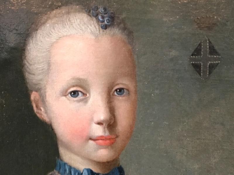 Charmant portrait d’une jeune femme du XVIII ème siècle 