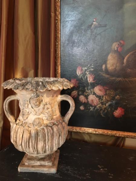 Paire de vases en terre cuite restaurés (Italie XVIII ème )