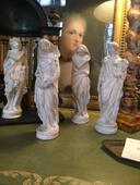 Suite de 4 statuettes d’atelier représentant les 4 saisons en plâtre d’époque XIX ème